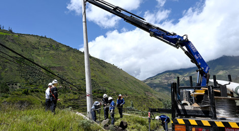 La EEASA despliega su contingente técnico en Baños - Tungurahua