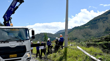 La EEASA desplegó su contingente técnico para restablecer el servicio eléctrico en Baños